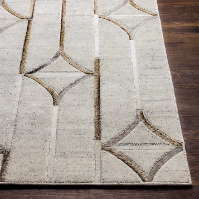 Surya Eloquent Elq-2304 Ivory, Light Gray, Camel, Dark Brown Rugs.