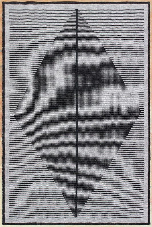 Chandra Elyza Ely-51602 Grey / Black Geometric Area Rug