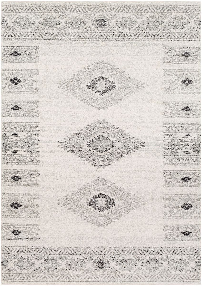 Surya Elaziz Elz-2305 Medium Gray, White, Black Area Rug