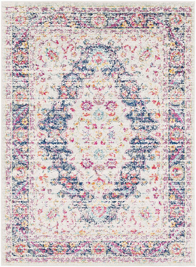 Surya Elaziz Elz-2312 Bright Pink, Dark Blue, White Rugs.