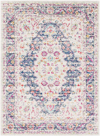 Surya Elaziz Elz-2312 Bright Pink, Dark Blue, White Vintage / Distressed Area Rug