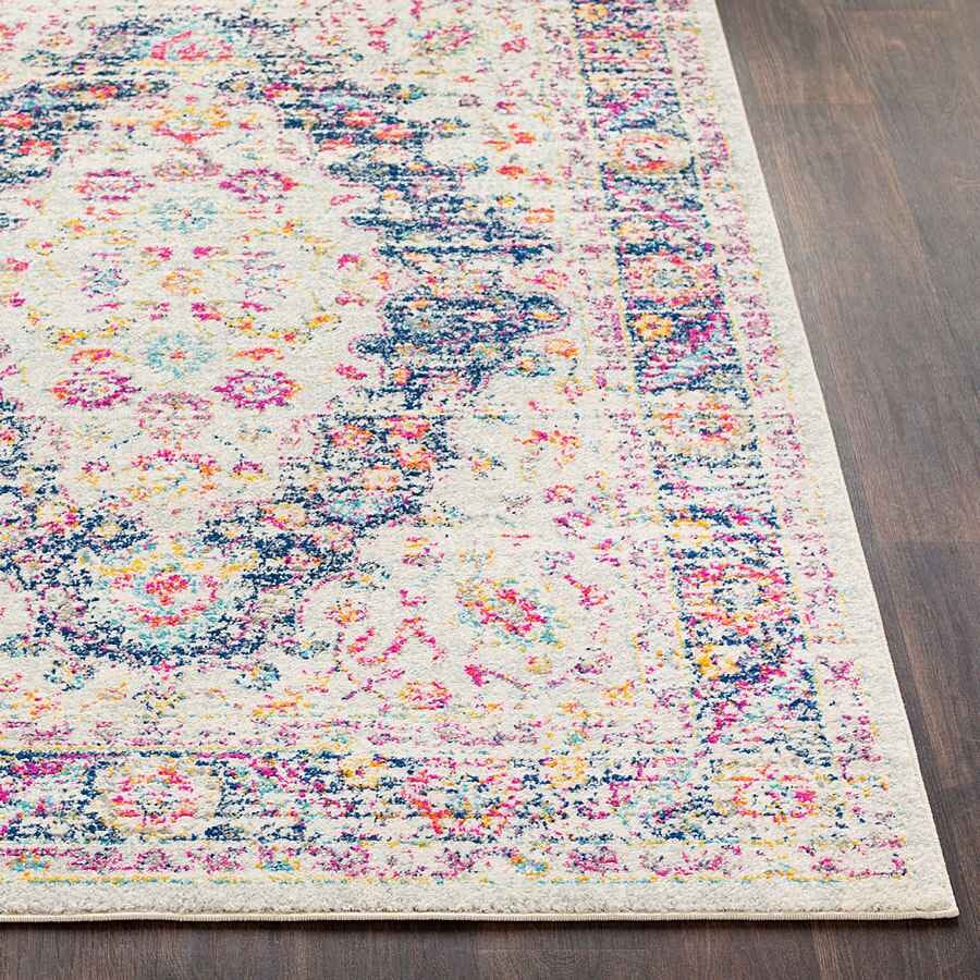 Surya Elaziz Elz-2312 Bright Pink, Dark Blue, White Vintage / Distressed Area Rug