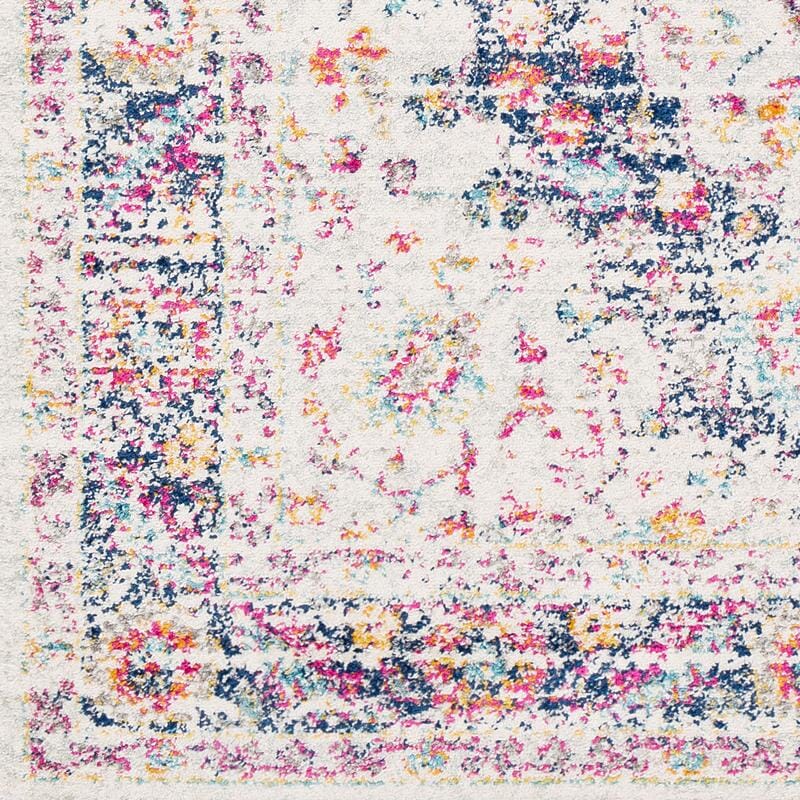 Surya Elaziz Elz-2312 Bright Pink, Dark Blue, White Vintage / Distressed Area Rug