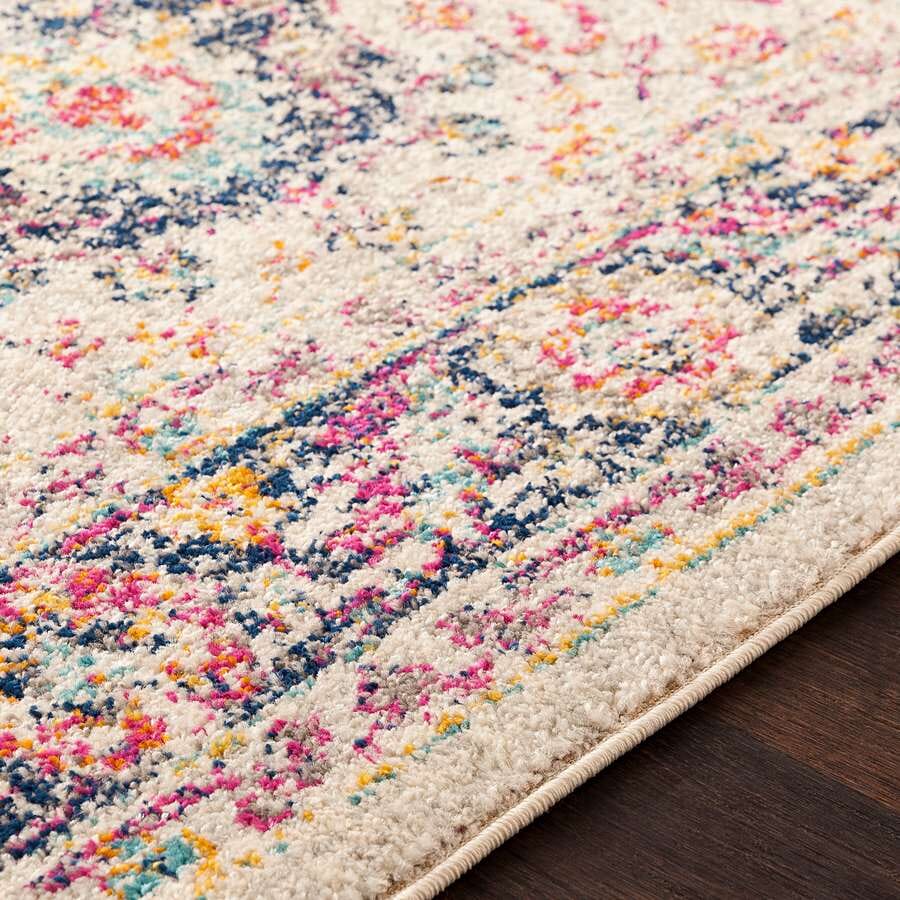 Surya Elaziz Elz-2312 Bright Pink, Dark Blue, White Vintage / Distressed Area Rug