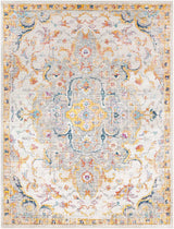 Surya Elaziz Elz-2315 Saffron, Medium Gray, White Rugs.