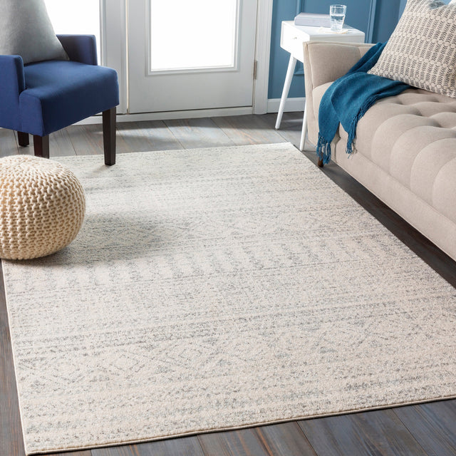 Surya Elaziz Elz-2354 Medium Gray, Light Gray, White Rugs.