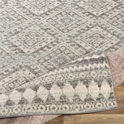 Surya Elaziz Elz-2357 Medium Gray, Light Gray, White Area Rug