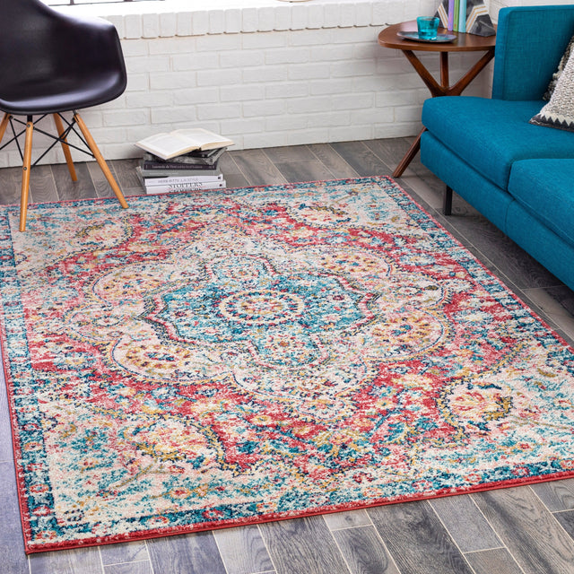 Surya Elaziz Elz-2359 Rose, Navy Rug.