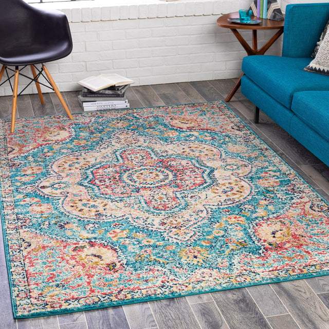 Surya Elaziz Elz-2360 Navy, Sky Blue Rug.