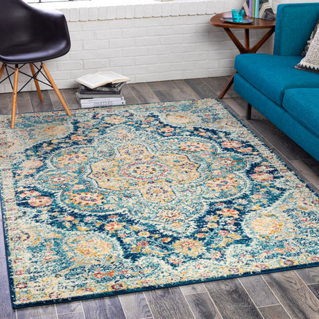 Surya Elaziz Elz-2361 Navy, Sky Blue Rug.