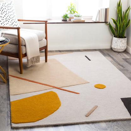 Surya Emma Emm-2300 Burnt Orange, Mustard, Khaki, Black Area Rug