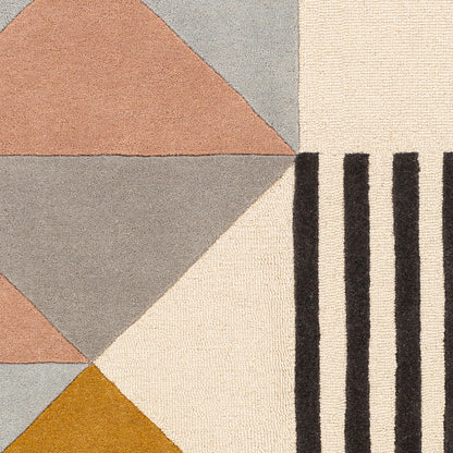 Surya Emma Emm-2302 Cream, Light Gray, Mustard, Camel Area Rug