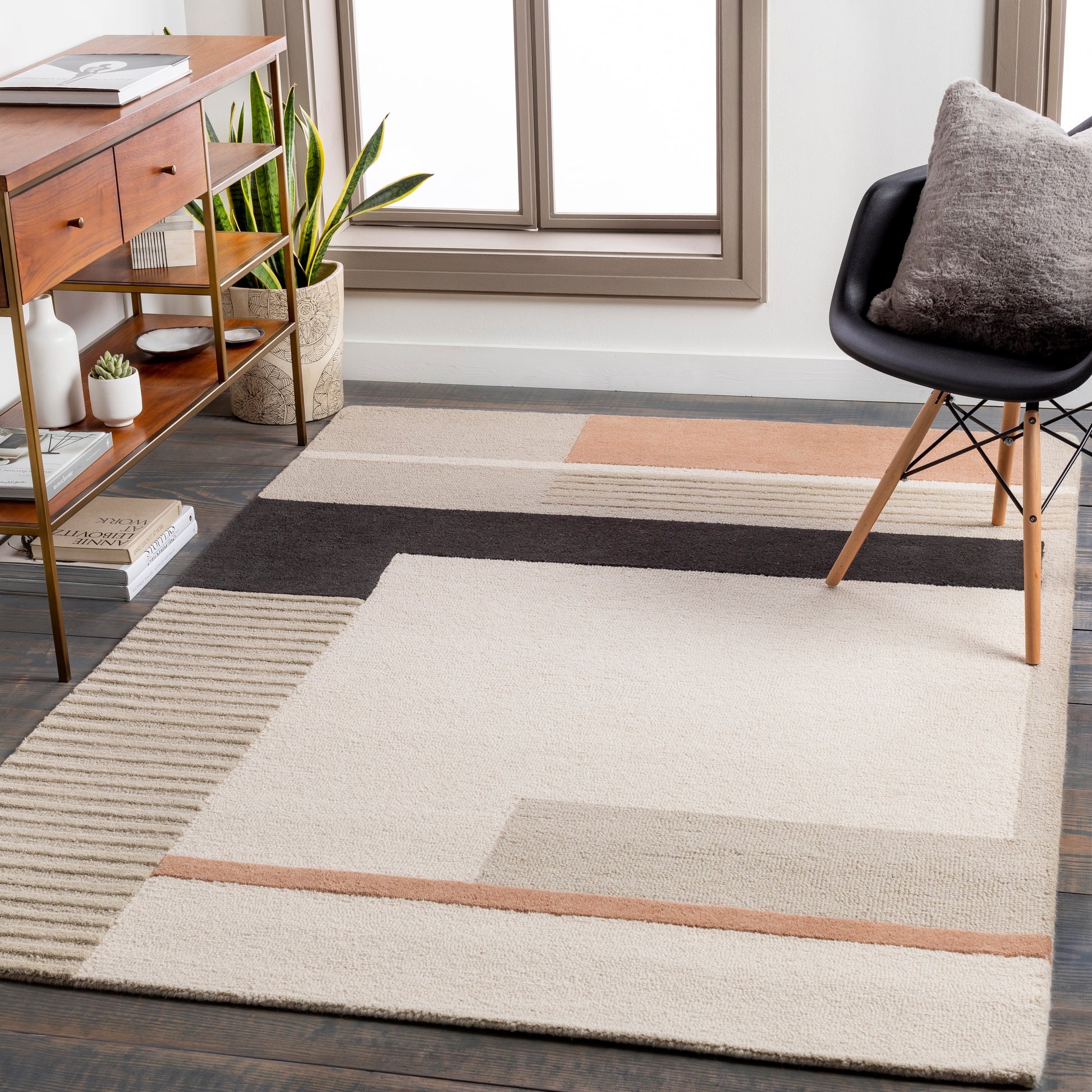 Surya Emma Emm-2303 Khaki, Charcoal, Camel Area Rug