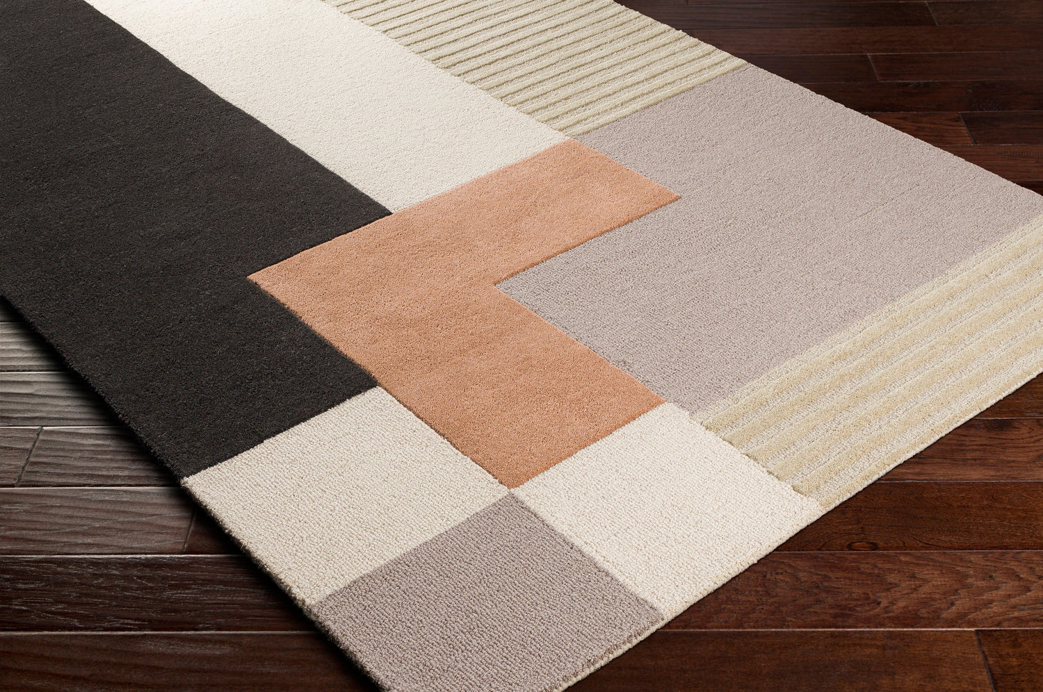 Surya Emma Emm-2304 Khaki, Taupe, Charcoal, Camel Rugs.