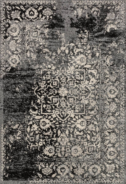 Loloi Emory Eb-01 Black / Ivory Vintage / Distressed Area Rug