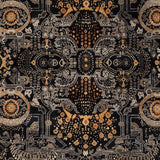 Surya Empress Ems-7000 Black / Gold / Gray / Burnt Orange Rugs.