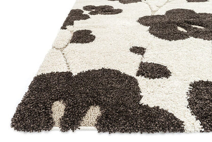 Loloi Enchant En-08 Ivory / Expresso Floral / Country Area Rug