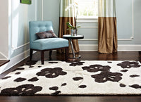 Loloi Enchant En-08 Ivory / Expresso Floral / Country Area Rug