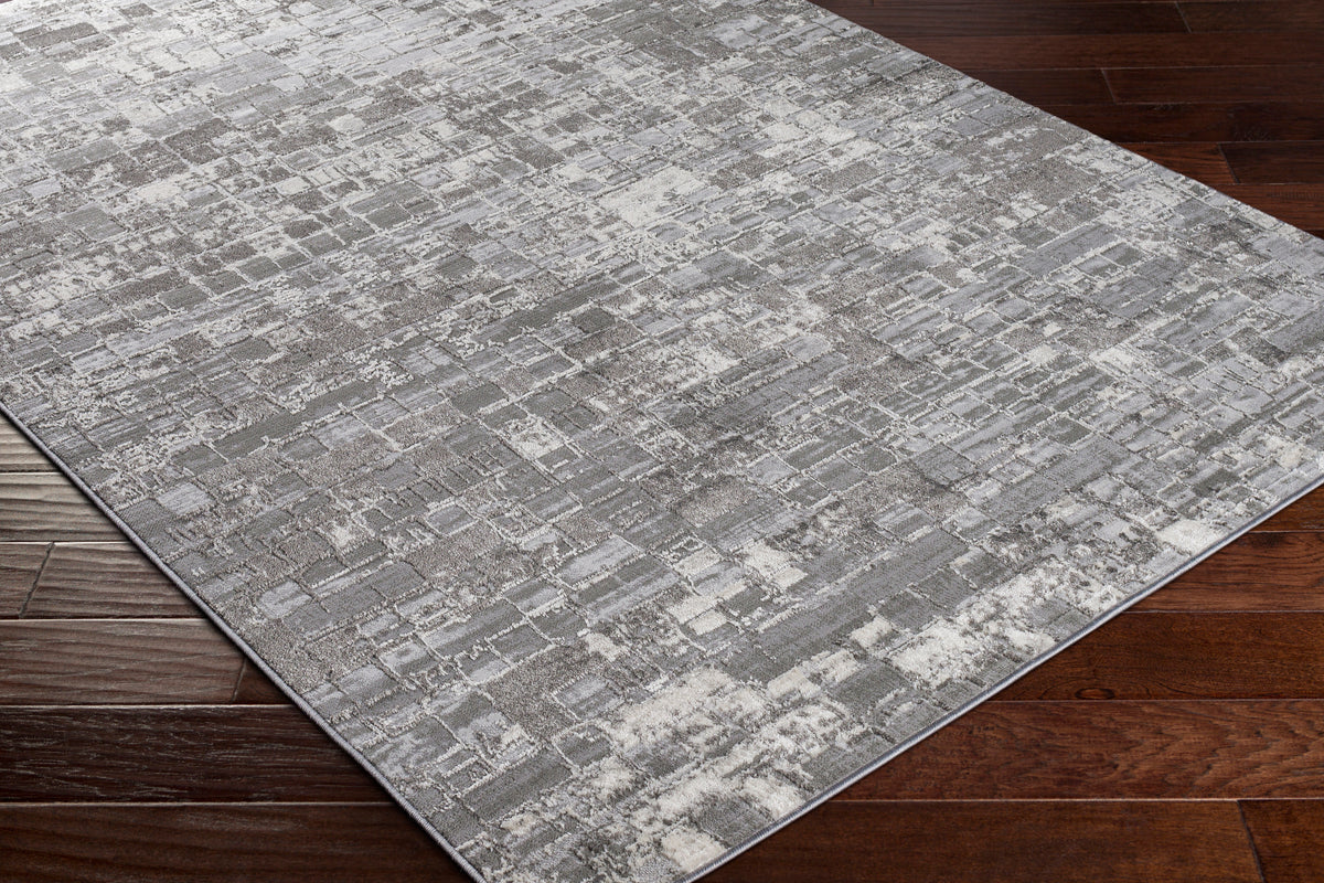 Surya Enfield Enf-2300 Charcoal, Medium Gray, Light Gray, Cream Rugs.