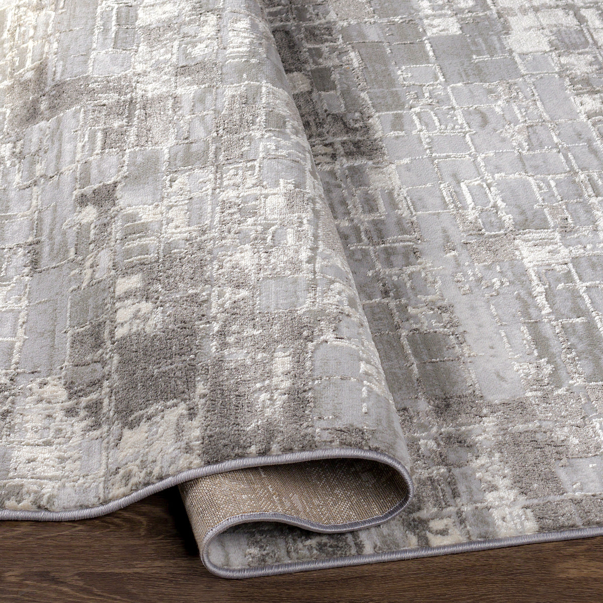 Surya Enfield Enf-2300 Charcoal, Medium Gray, Light Gray, Cream Rugs.