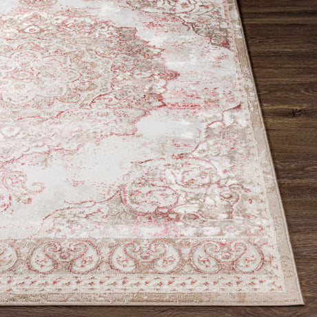 Surya Enfield Enf-2321 Pale Pink, Rose, Tan, Beige Rugs.