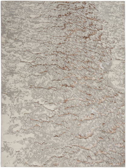 Nourison Metallic Mtl02 Grey Mocha Area Rug