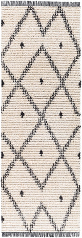 Surya Enzo Enz-2301 Black, Cream Rugs.