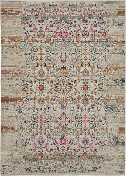 Nourison Vintage Kashan Vka02 Ivory Vintage / Distressed Area Rug