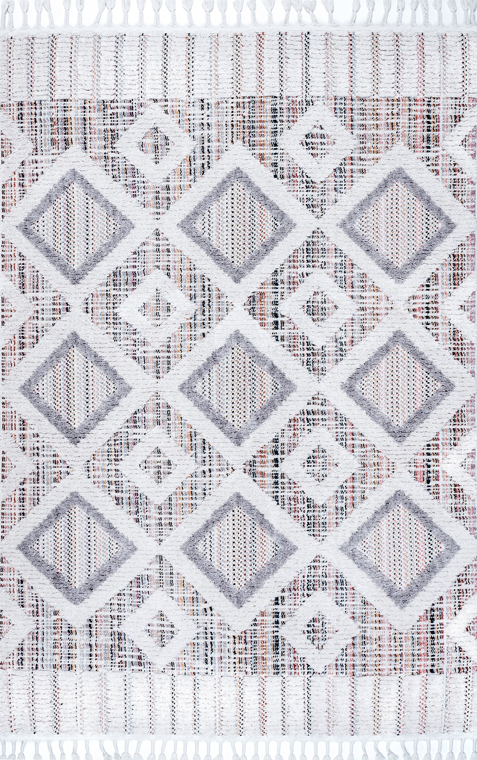 Nuloom Journey Checkered Tiles Njo2322B Pink Area Rug