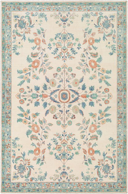 Surya Erin Ern-2307 Cream, Burnt Orange, Denim, Sage Area Rug