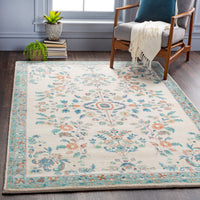 Surya Erin Ern-2307 Cream, Burnt Orange, Denim, Sage Area Rug