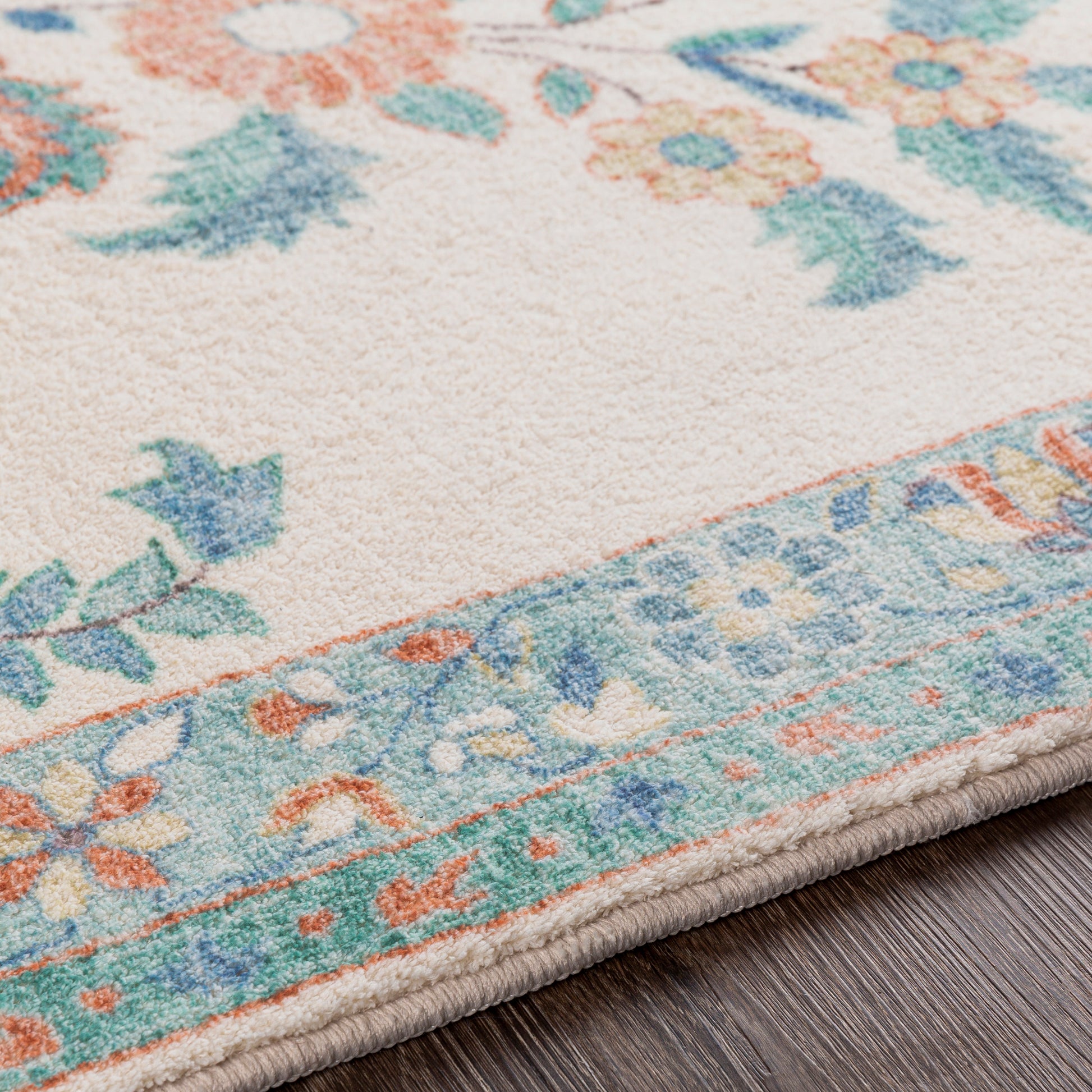 Surya Erin Ern-2307 Cream, Burnt Orange, Denim, Sage Area Rug