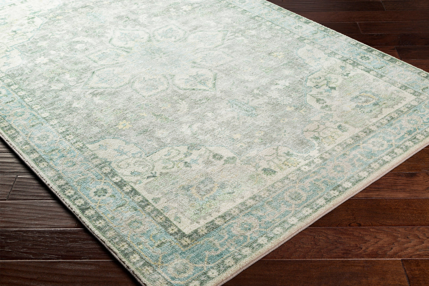 Surya Erin Ern-2309 Cream, Medium Gray, Butter, Aqua Rugs.