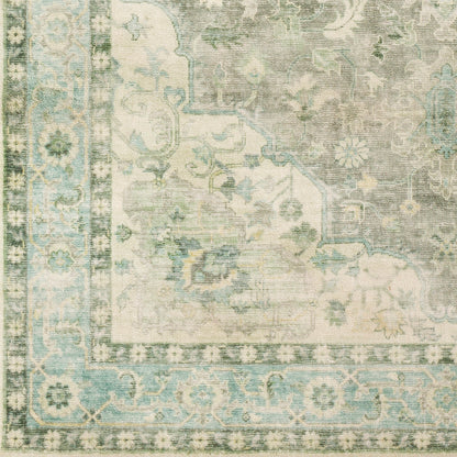 Surya Erin Ern-2309 Cream, Medium Gray, Butter, Aqua Area Rug