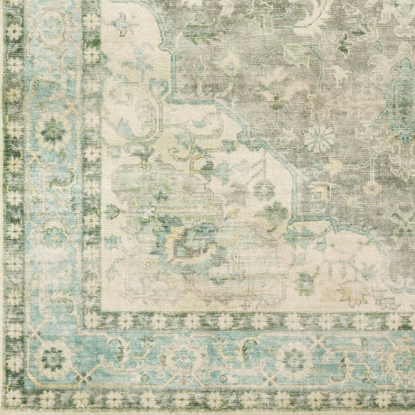 Surya Erin Ern-2309 Cream, Medium Gray, Butter, Aqua Rugs.