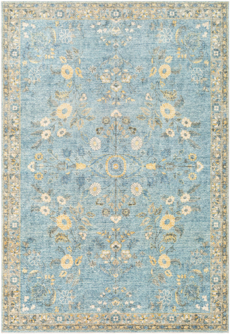 Surya Erin Ern-2311 Denim, Sky Blue, Cream, Butter Rugs.