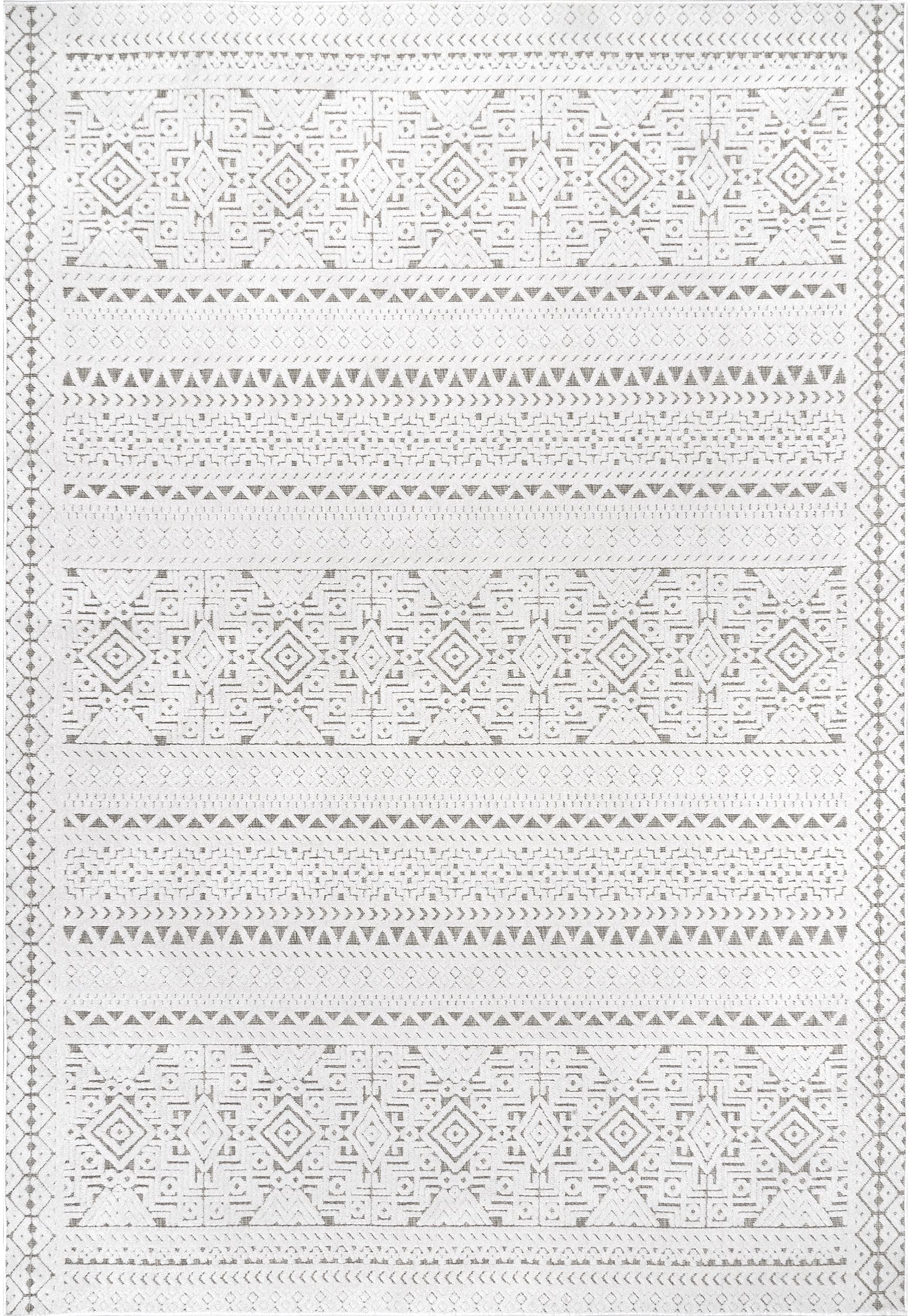 Nuloom Valerie Textured Tribal Nva3547A Gray Area Rug