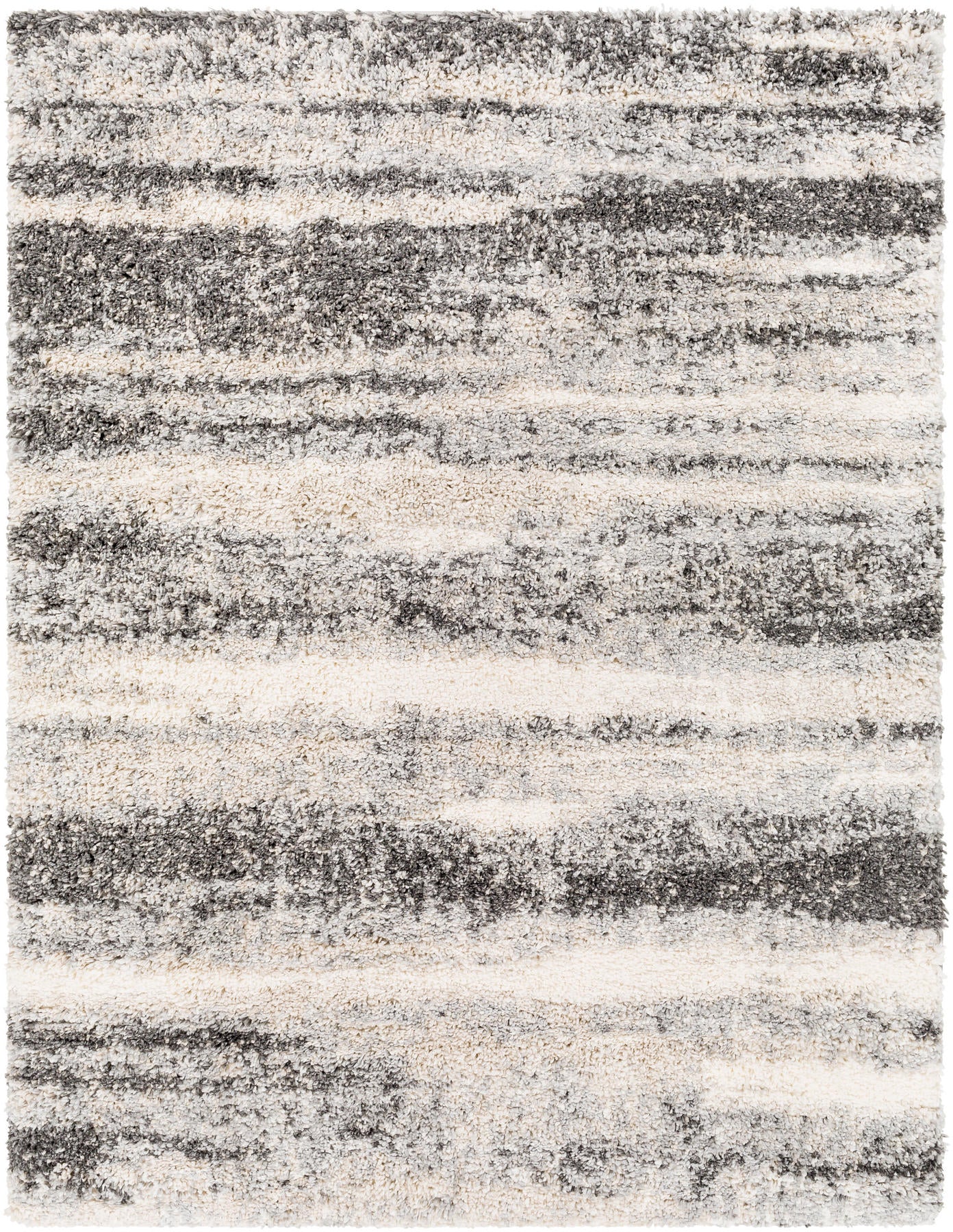 Surya Eskimo Shag Esg-2303 Charcoal, Cream, Light Gray Area Rug