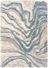 Surya Eskimo Shag Esg-2305 Aqua, Light Gray, Beige, Cream Rugs.