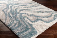 Surya Eskimo Shag Esg-2305 Aqua, Light Gray, Beige, Cream Area Rug