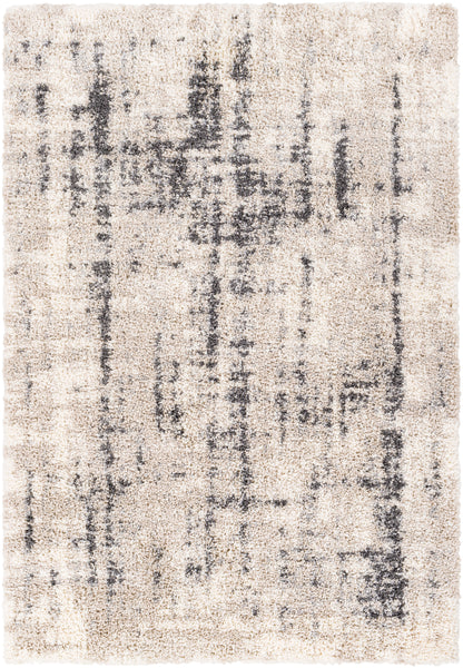 Surya Eskimo Shag Esg-2306 Beige, Cream, Charcoal, Light Gray Area Rug