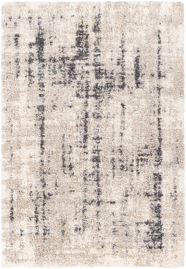 Surya Eskimo Shag Esg-2306 Beige, Cream, Charcoal, Light Gray Rugs.