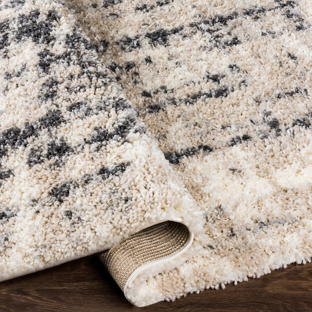 Surya Eskimo Shag Esg-2306 Beige, Cream, Charcoal, Light Gray Rugs.