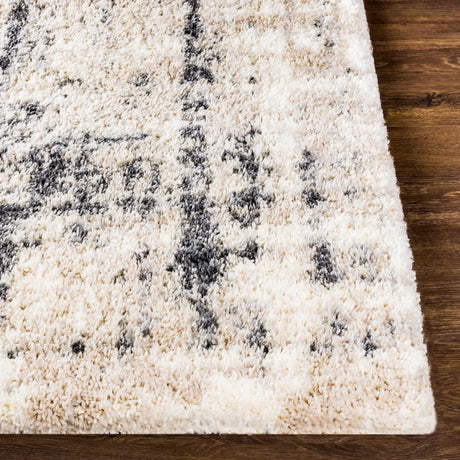 Surya Eskimo Shag Esg-2306 Beige, Cream, Charcoal, Light Gray Rugs.