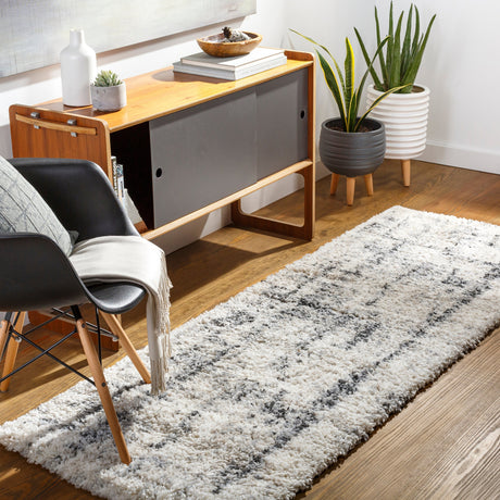 Surya Eskimo Shag Esg-2306 Beige, Cream, Charcoal, Light Gray Rugs.