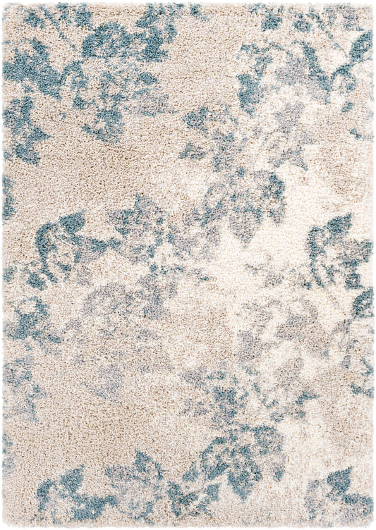 Surya Eskimo Shag Esg-2309 Aqua, Beige, Light Gray, Cream Area Rug