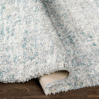 Surya Eskimo Shag Esg-2310 Aqua, Light Gray, Taupe, Cream Area Rug