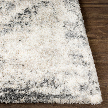 Surya Eskimo Shag Esg-2311 Charcoal, Cream, Light Gray, Taupe Rugs.