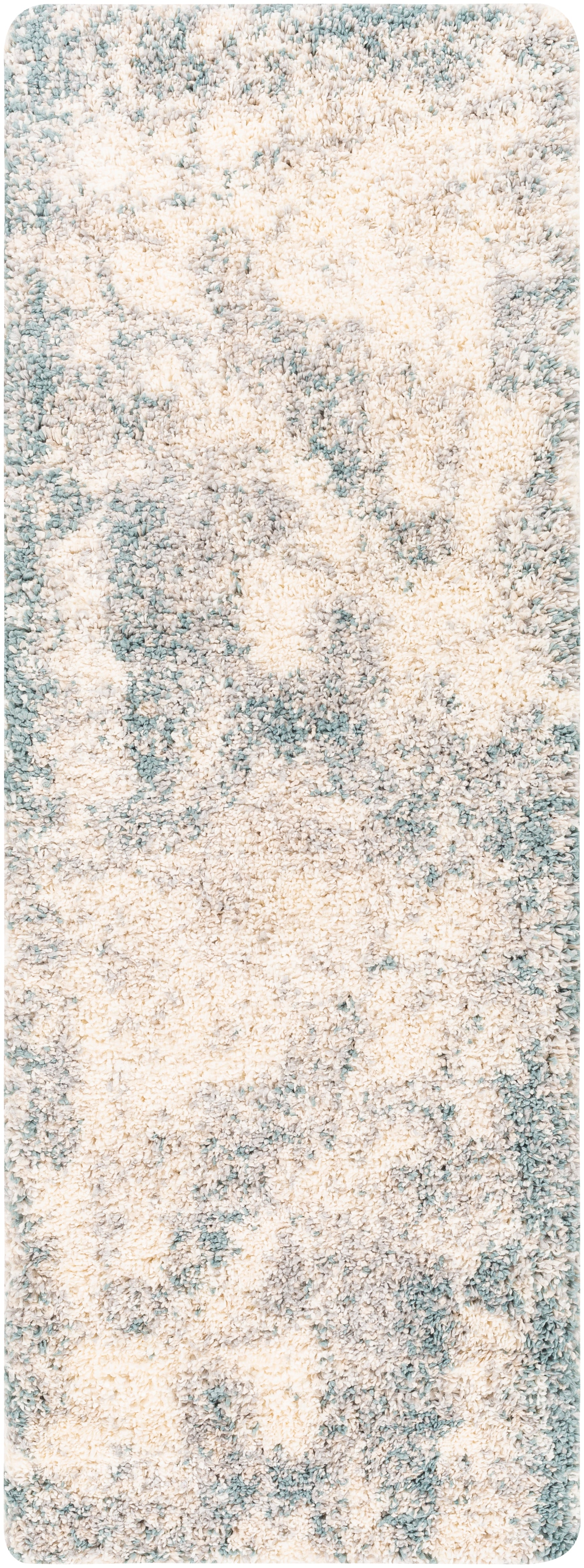 Surya Eskimo Shag Esg-2312 Aqua, Taupe, Light Gray, Cream Area Rug