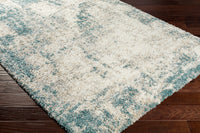 Surya Eskimo Shag Esg-2312 Aqua, Taupe, Light Gray, Cream Area Rug